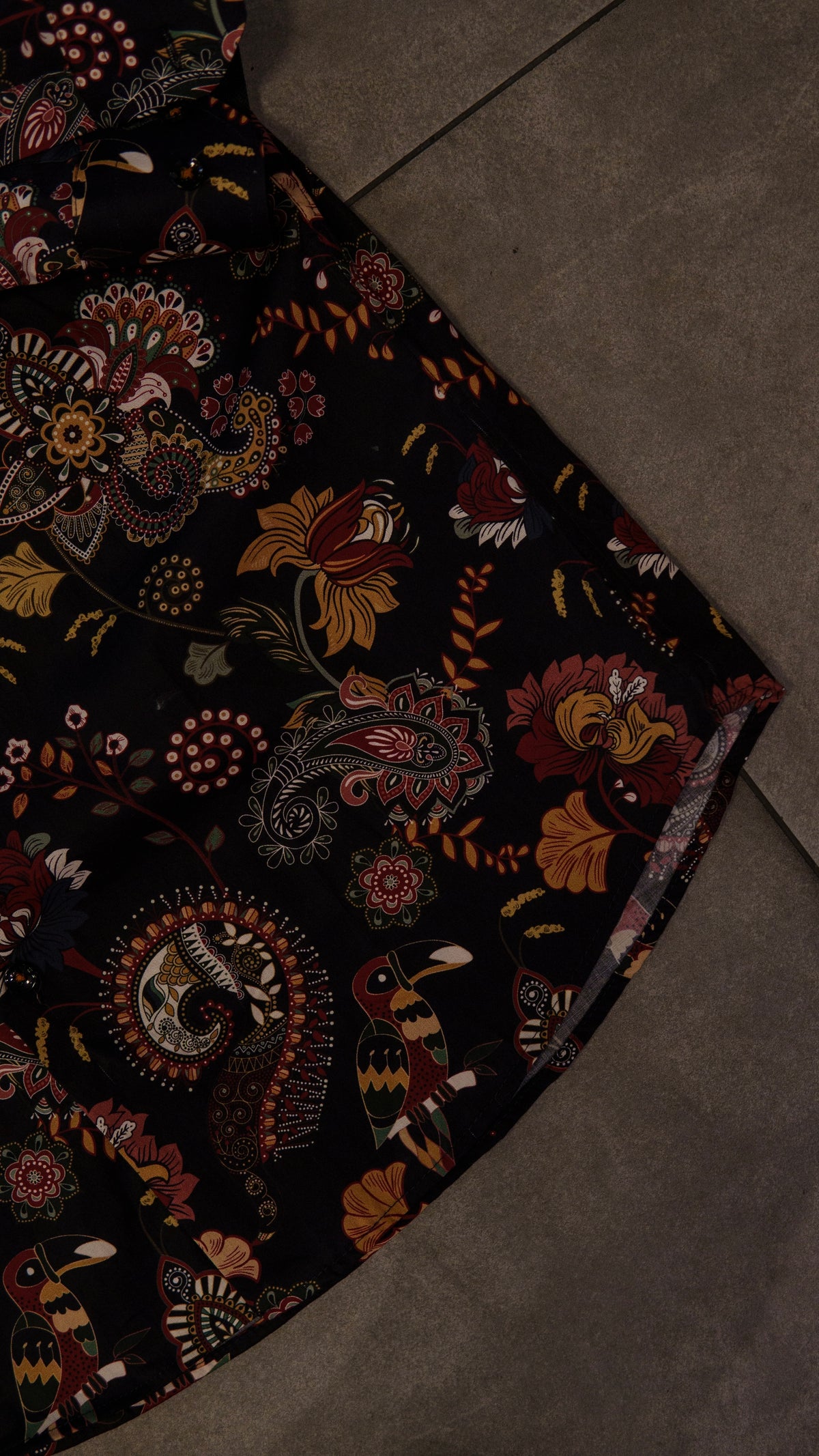 Men’s Printed Long Sleeve Button Up - Birds Maravilla