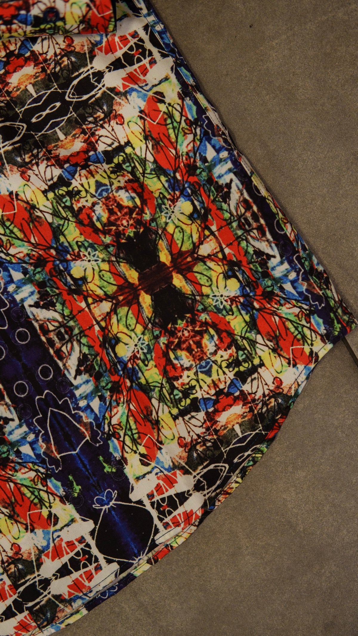 Men’s Printed Long Sleeve Button Up - Rainbow Radiology