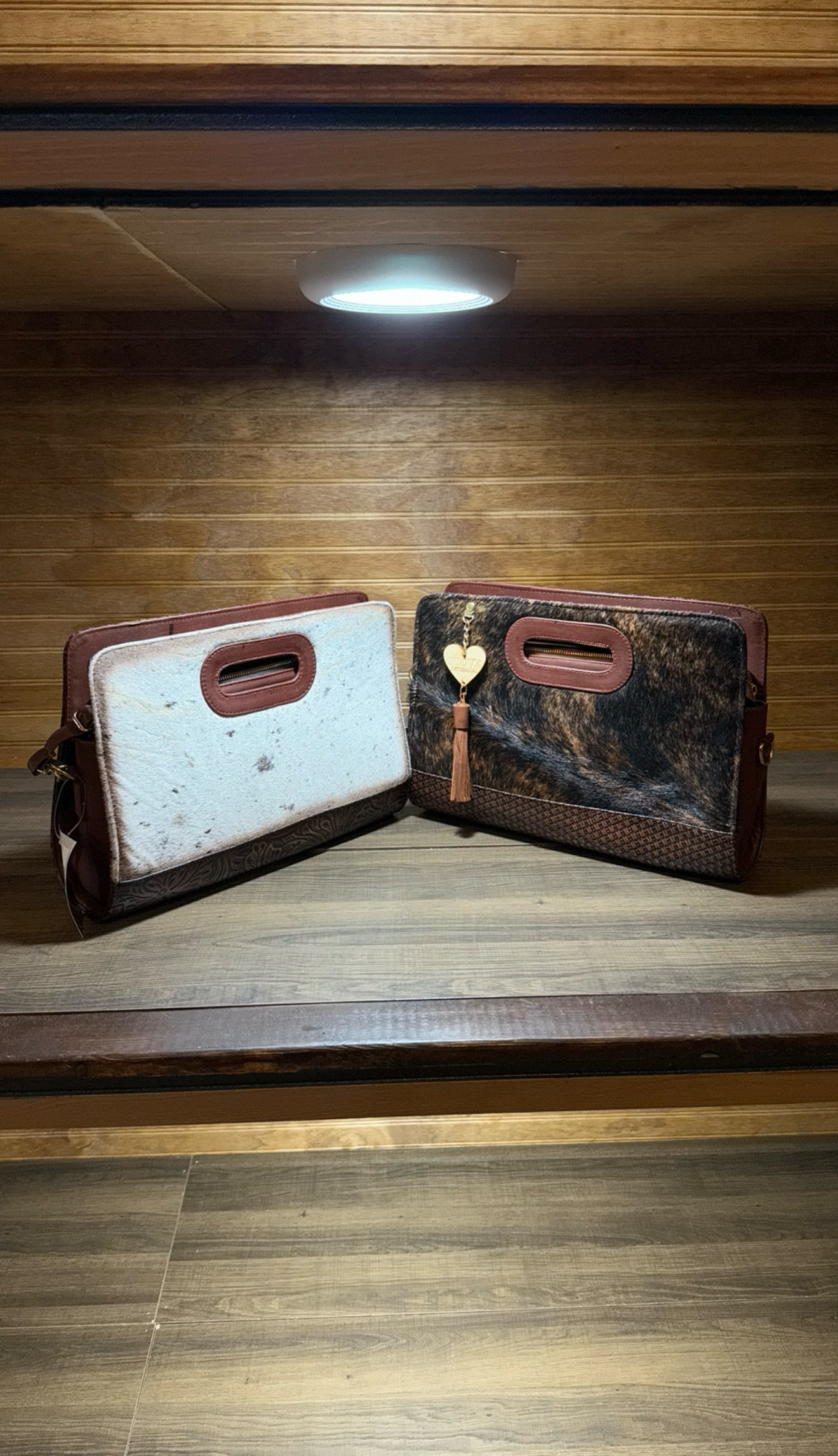 Fabiola White & Brown Women Purses