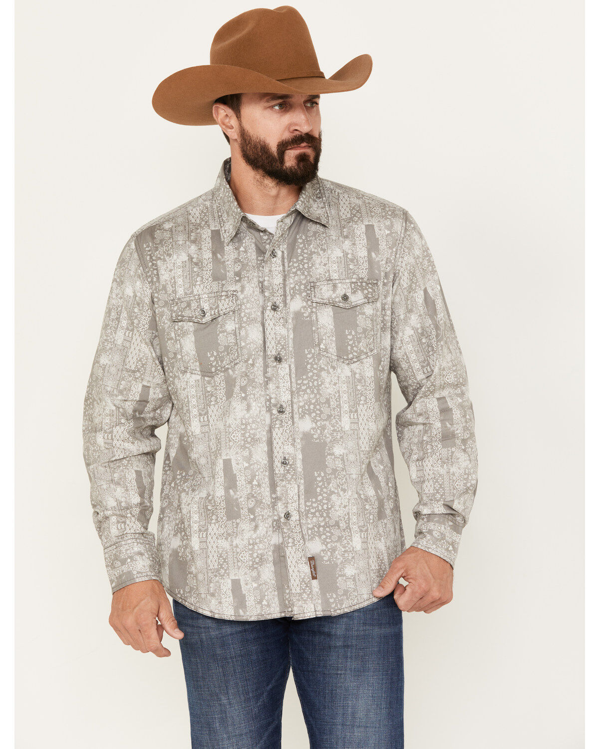 Wrangler Retro Button Up - Grey