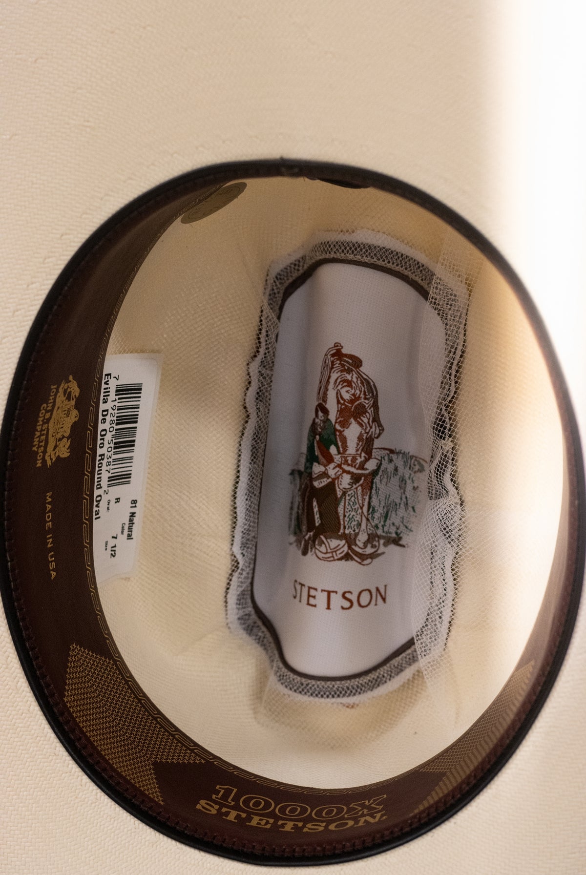 Stetson Straw 1,000x Evilla De Oro Sombrero