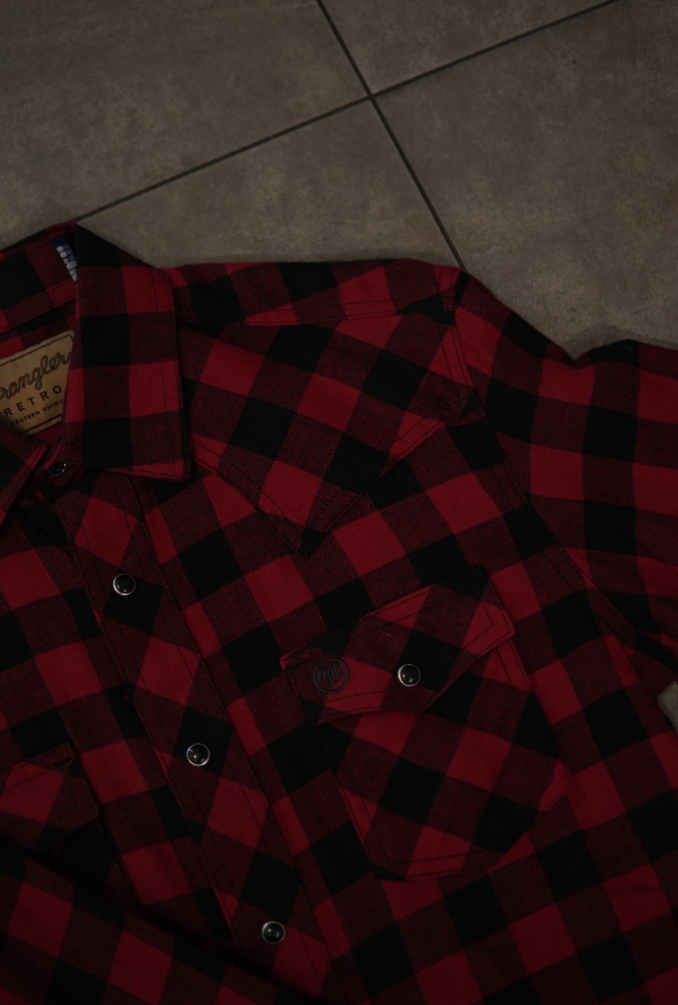 Wrangler Retro Button Up - Red Plaid