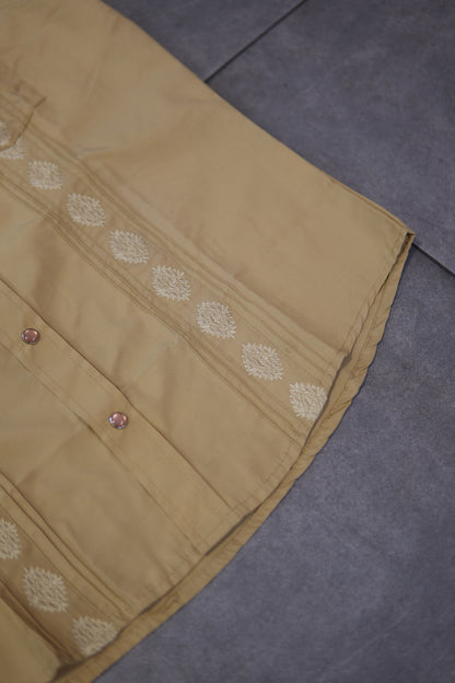 Men’s AW Short Sleeve Button Up “Khaki”