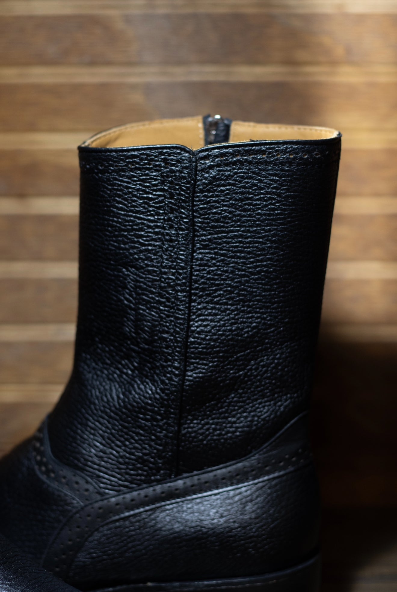 Deer Francia Zipper Botin “Midnight Black”