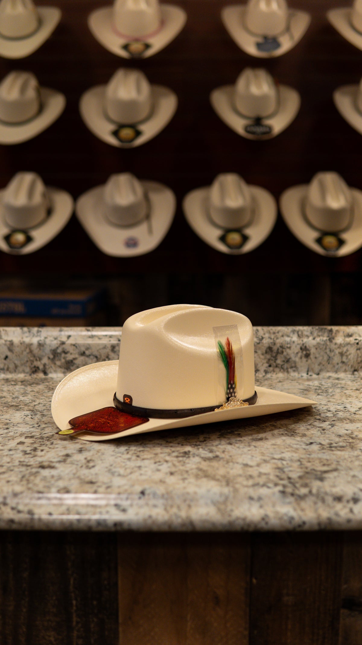 Sombrero Tombstone 10,000X “Choco Avestruz” Edition Sombrero Straw Hat