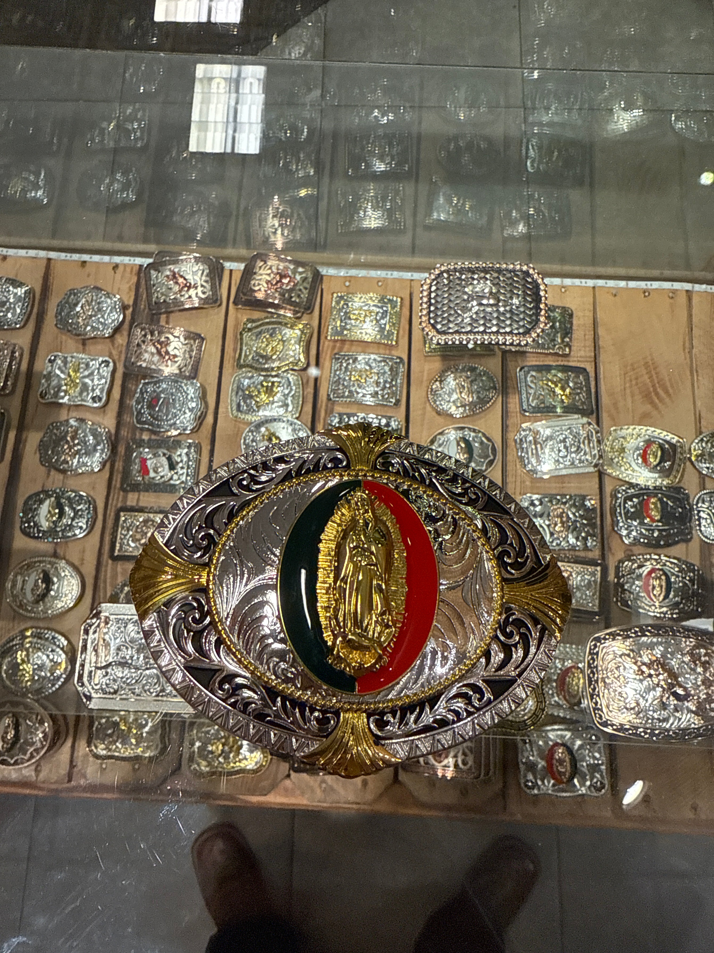 Virgin Mary Pyra Sphere Western Buckle