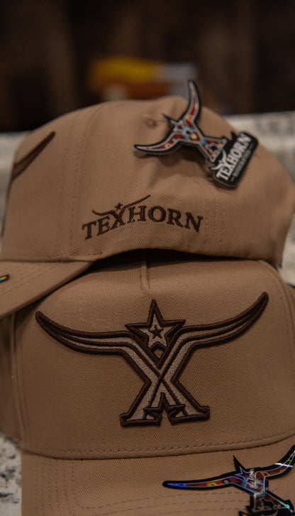 Tex Horn Snapback Cap Brown Tex