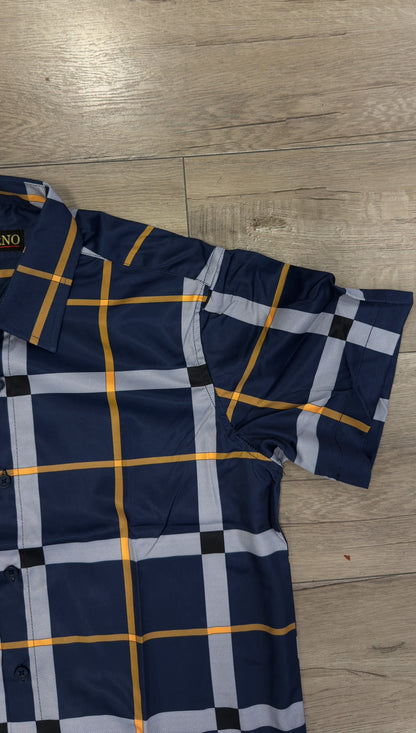 Men’s Moderno Short Sleeve Button Up “Purple Royalty”