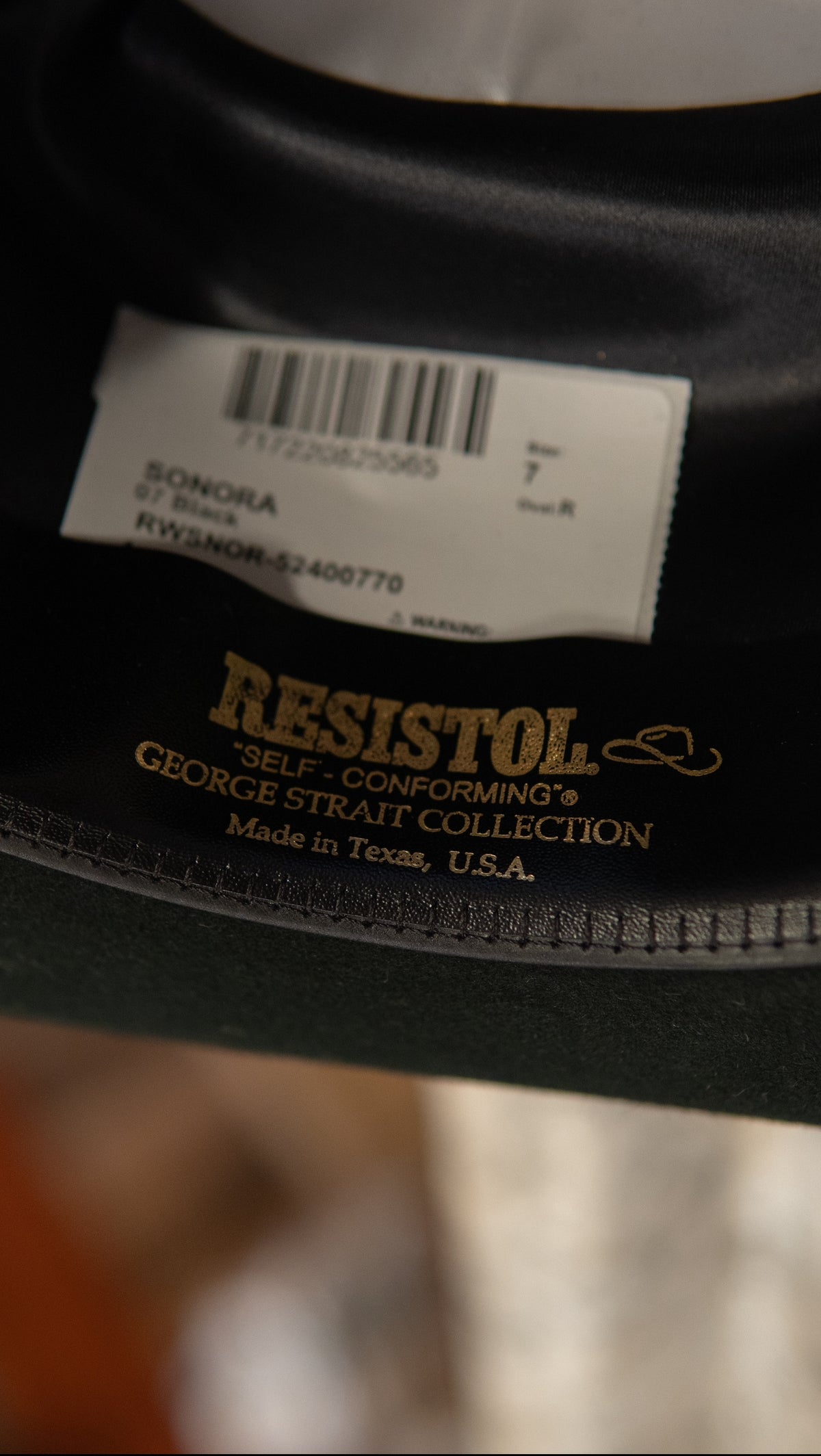 Resistol George Strait 4X Sonora Black Felt Hat