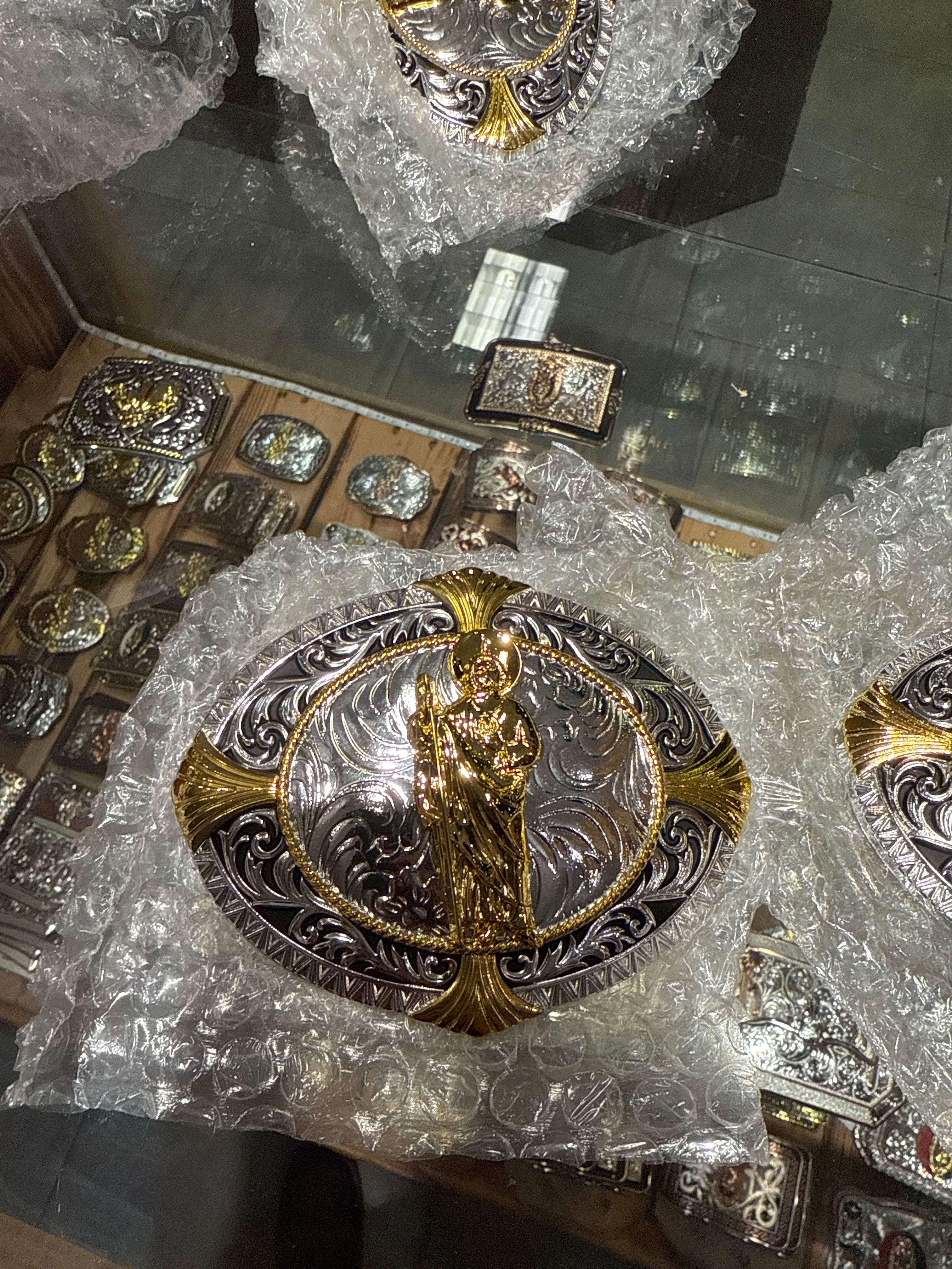 San Judas Emperor Sphere Western Buckle