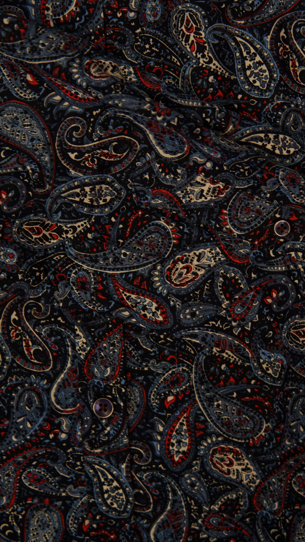 Men’s Printed Long Sleeve Button Up - Shark Attack Paisley