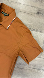 Men’s Moderno Short Sleeve Button Up “Burnt”