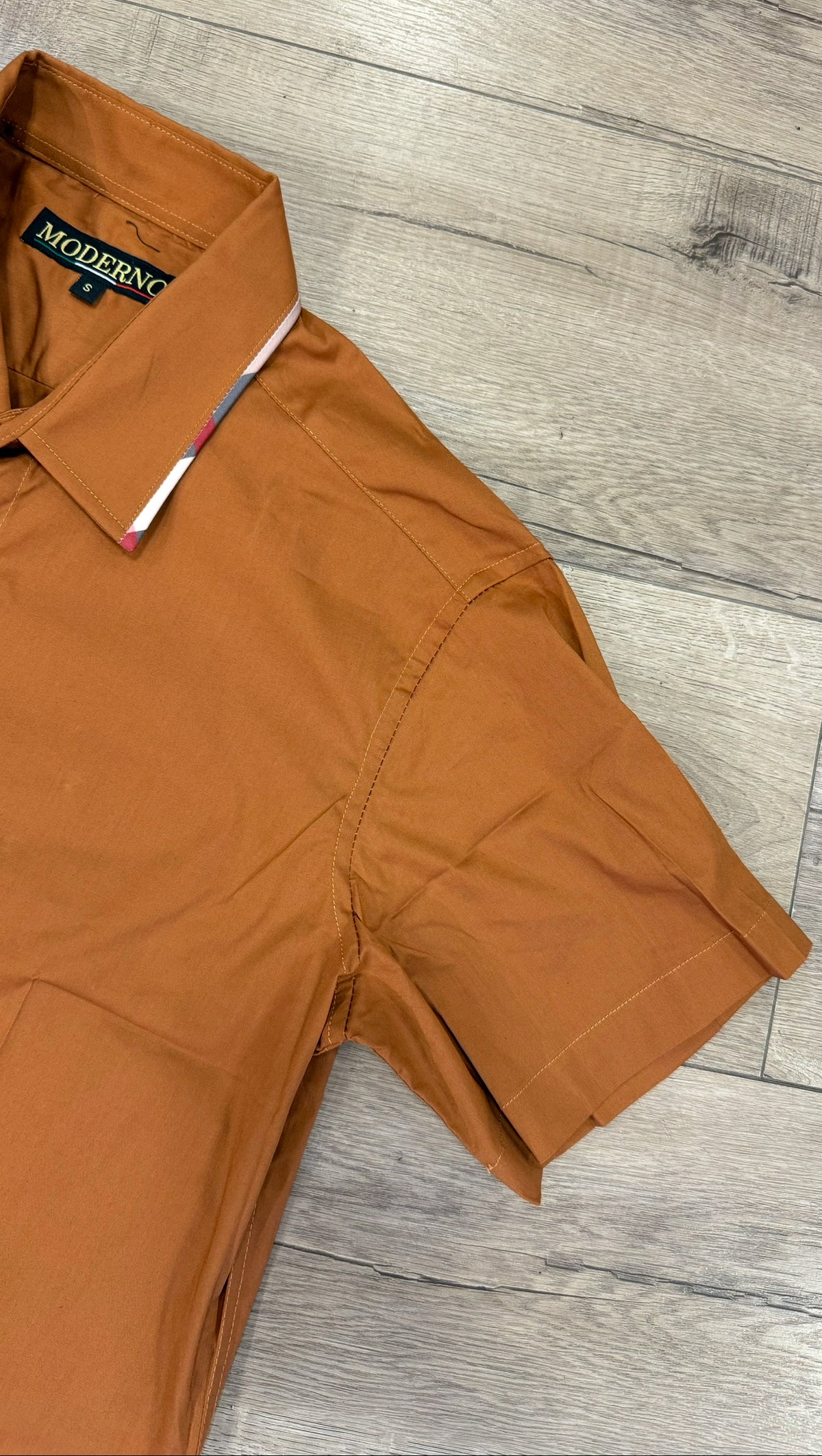 Men’s Moderno Short Sleeve Button Up “Burnt”