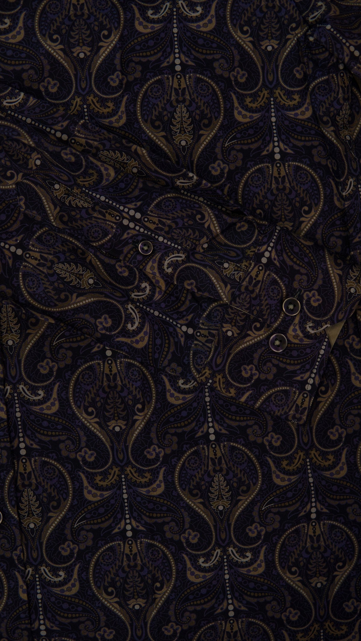 Men’s Printed Long Sleeve Button Up - Purple Rift