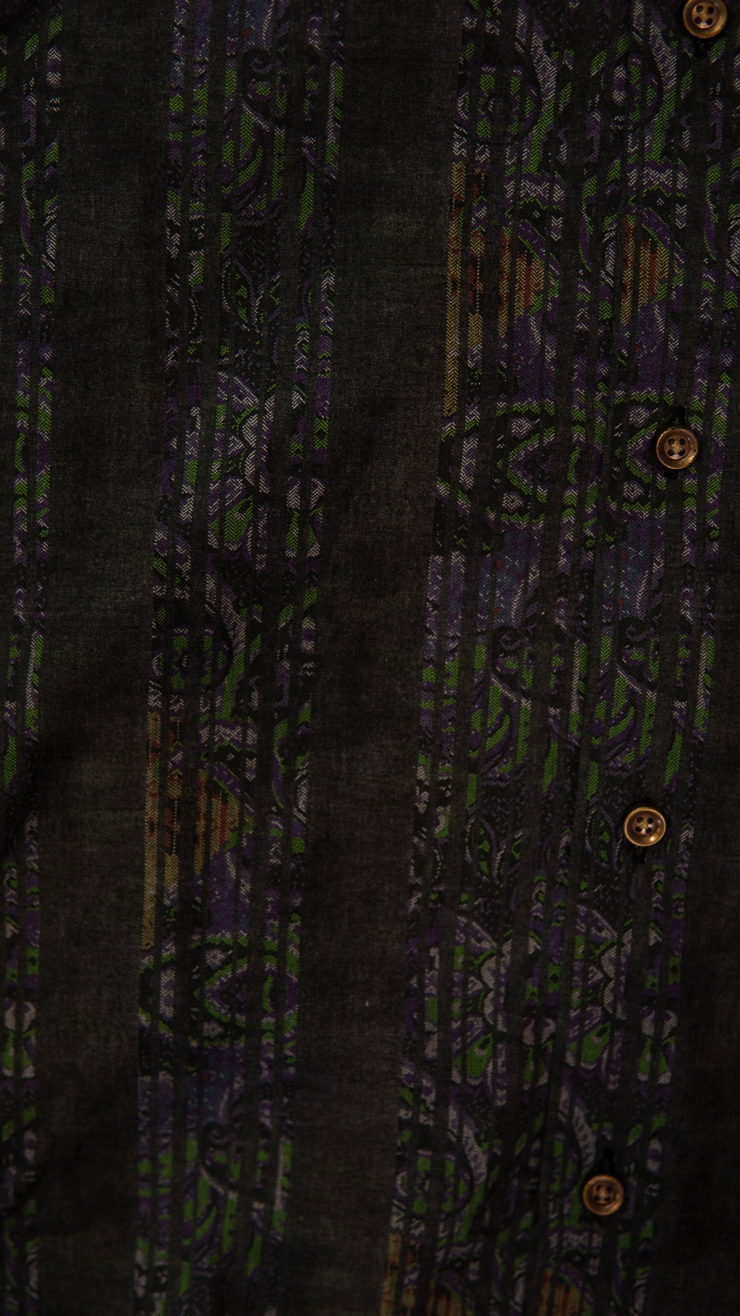 Men’s Printed Long Sleeve Button Up - Green DNA