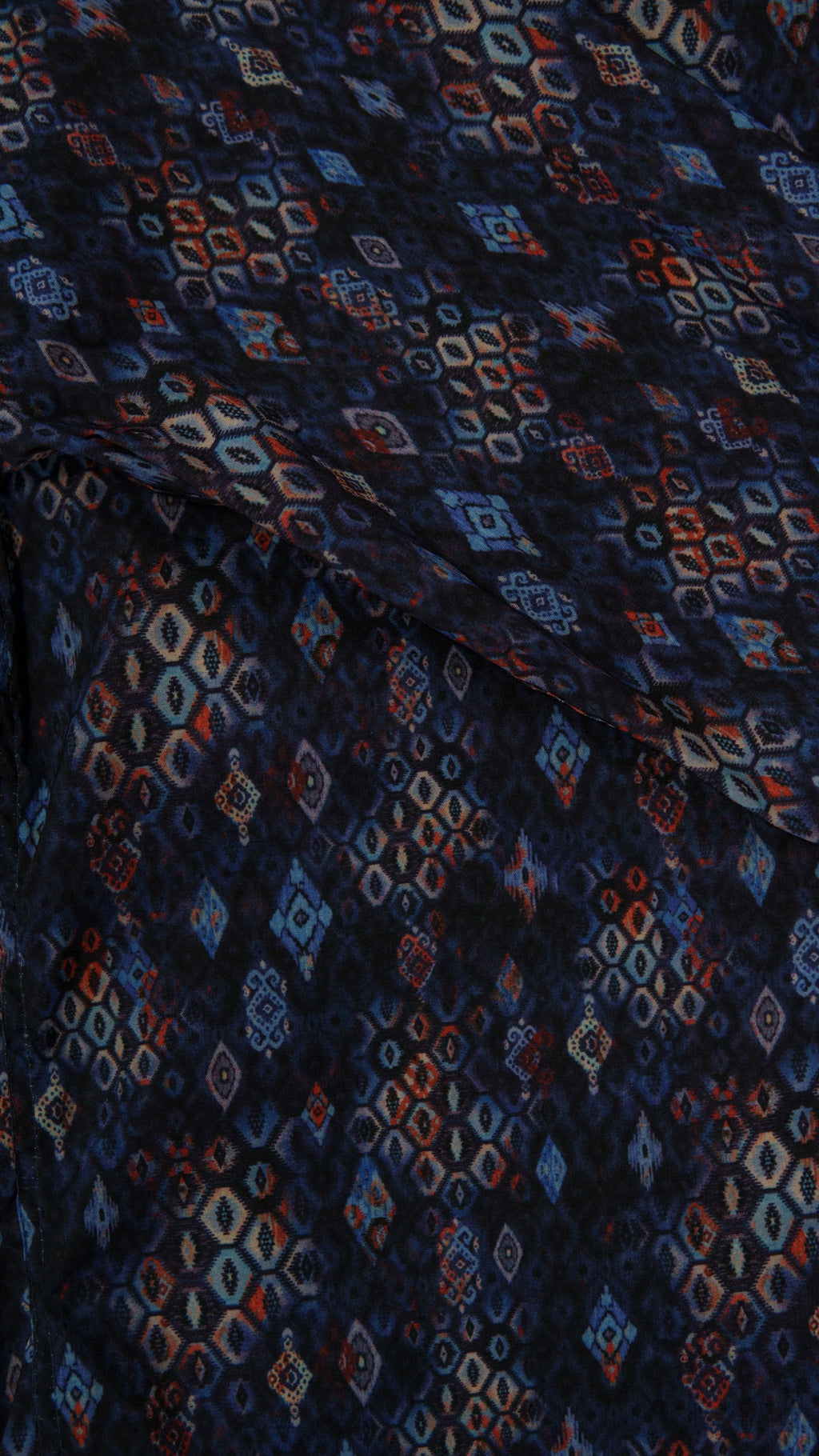 Men’s Printed Long Sleeve Button Up - Hexagonal Purp