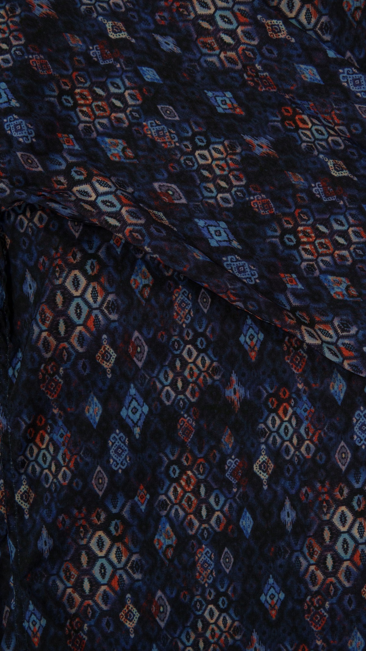 Men’s Printed Long Sleeve Button Up - Hexagonal Purp