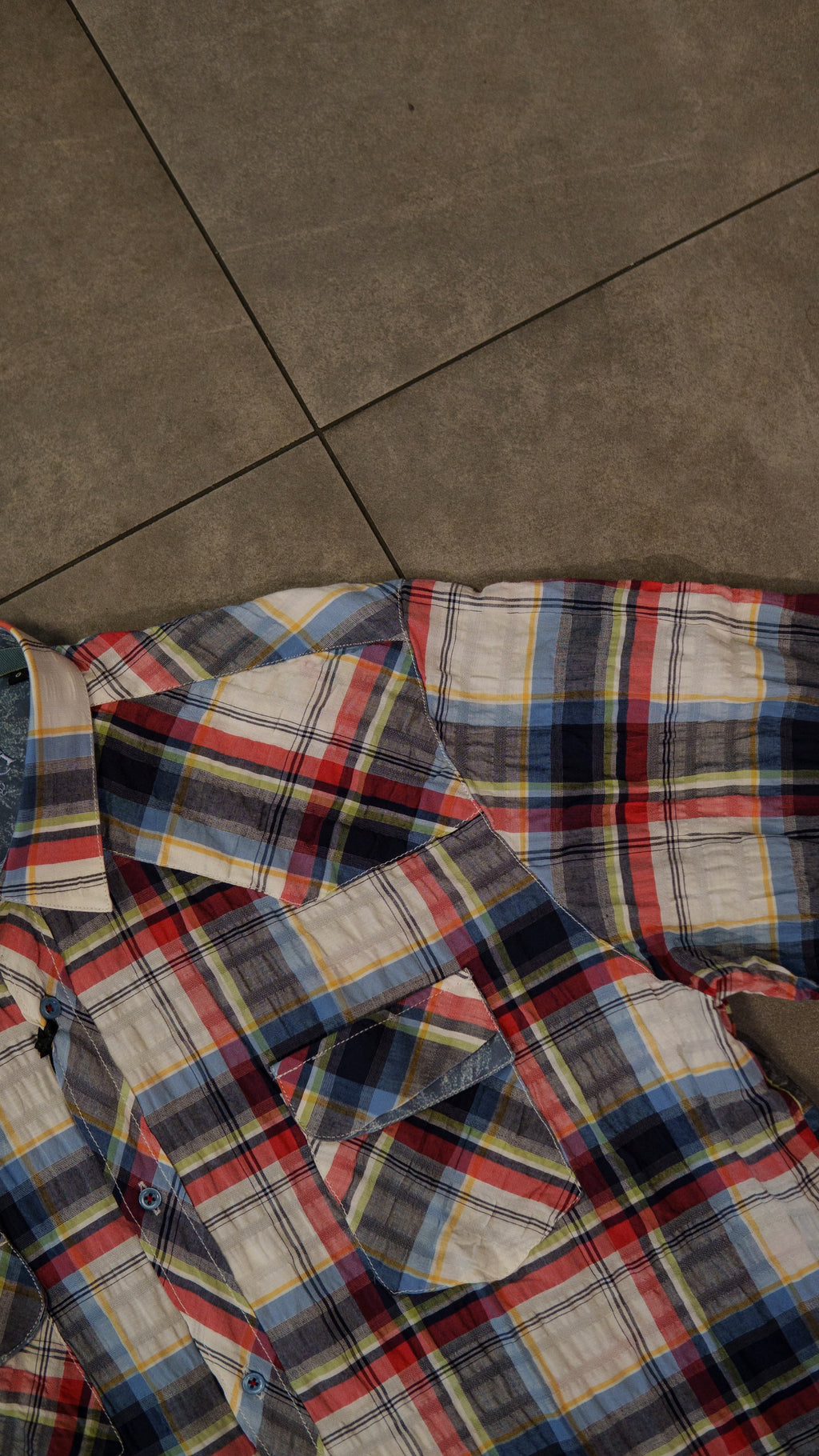 Men’s Printed Long Sleeve Button Up - Cuadra Plaid