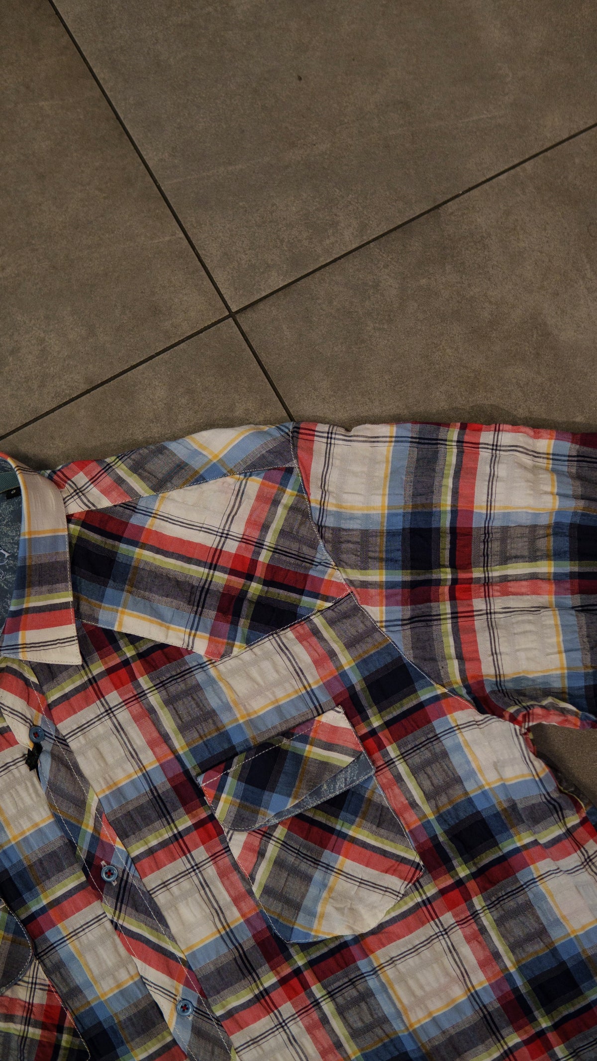 Men’s Printed Long Sleeve Button Up - Cuadra Plaid