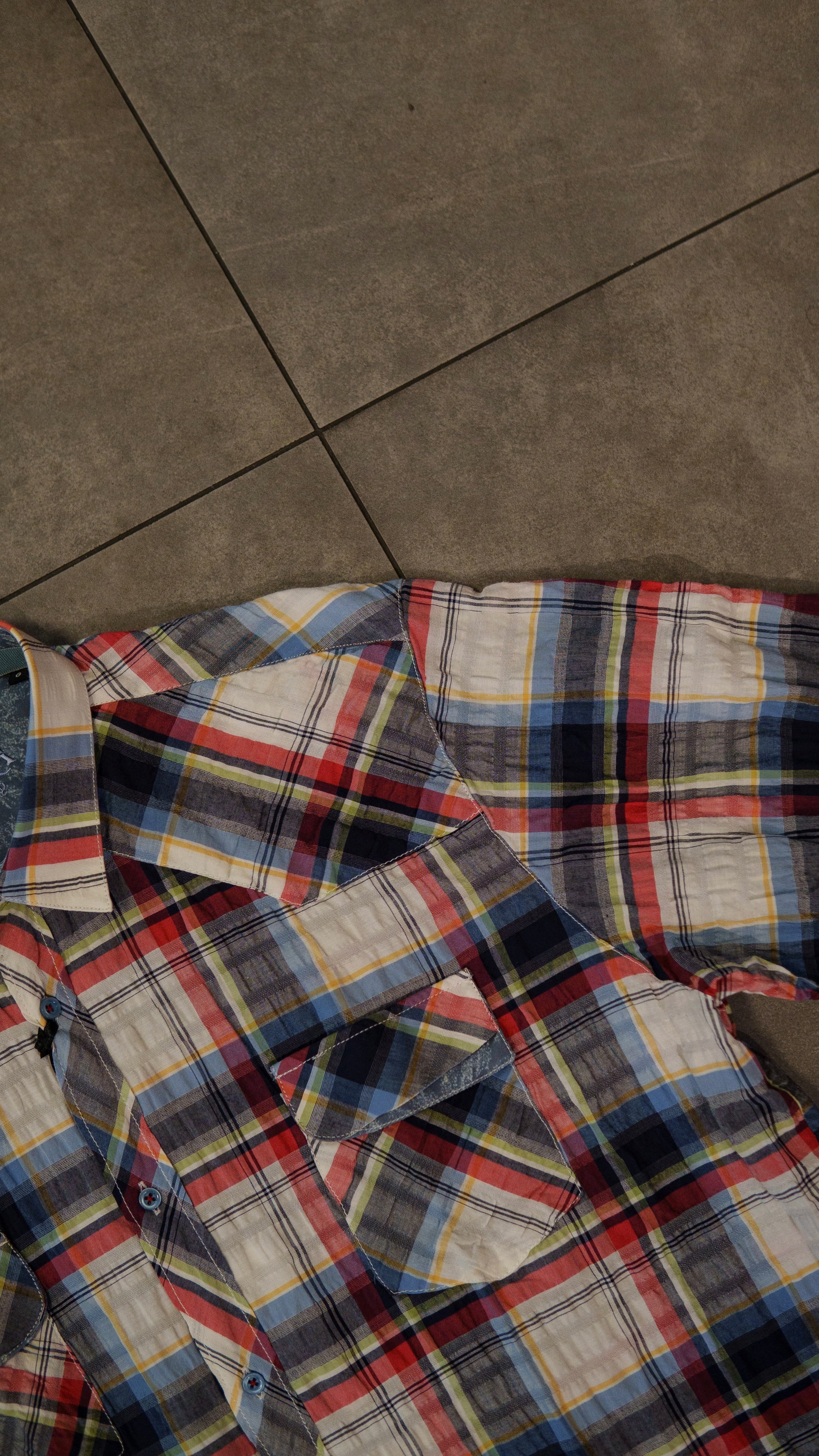 Men’s Printed Long Sleeve Button Up - Cuadra Plaid