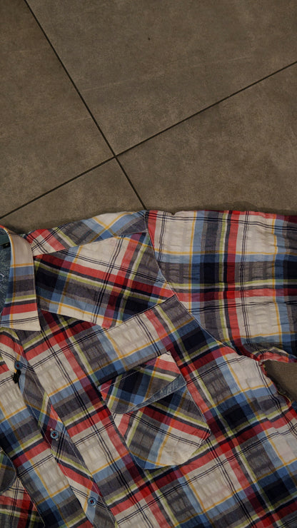 Men’s Printed Long Sleeve Button Up - Cuadra Plaid