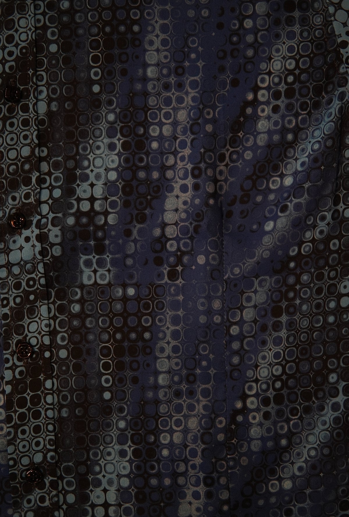 Men’s Printed Short Sleeve Button Up - Blue Lagoon