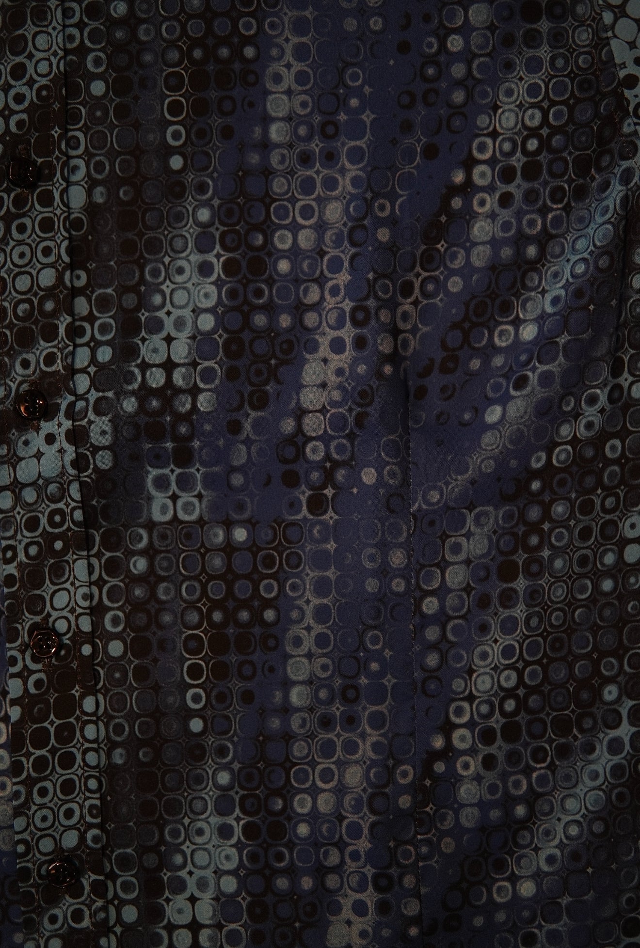 Men’s Printed Short Sleeve Button Up - Blue Lagoon