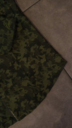 Men’s Printed Long Sleeve Button Up - Green Camo