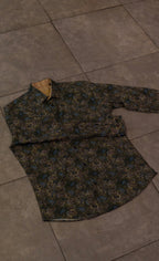 Men’s Printed Long Sleeve Button Up - Paisley’s Swamp