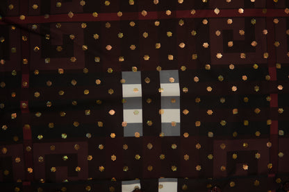 Men’s Printed Short Sleeve Button Up - Poka Dot Burgendy