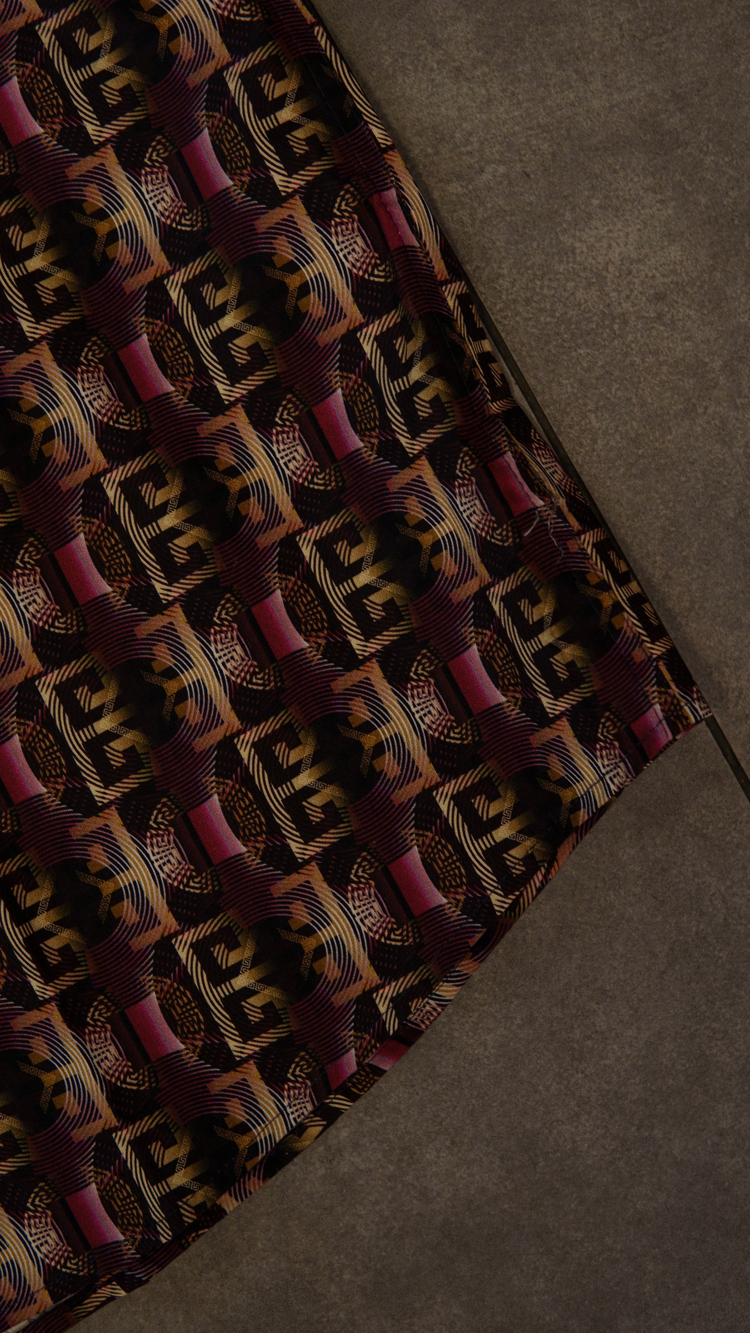 Men’s Printed Long Sleeve Button Up - Para Purp