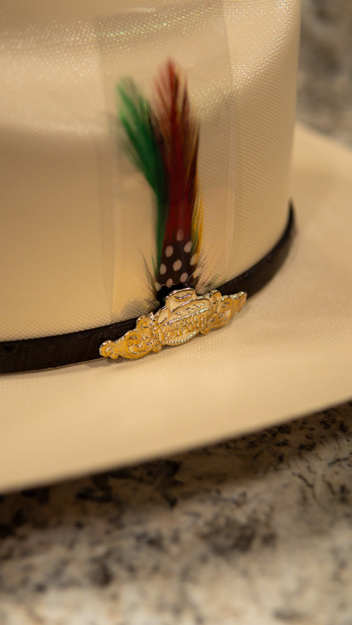 Sombrero Tombstone 10,000X “Choco Avestruz” Edition Sombrero Straw Hat
