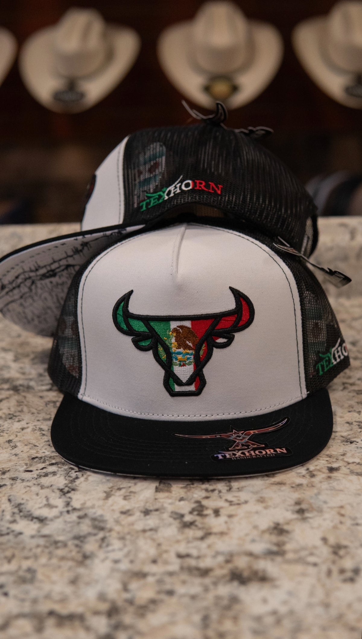 Tex Horn Snapback Cap Mex Bull