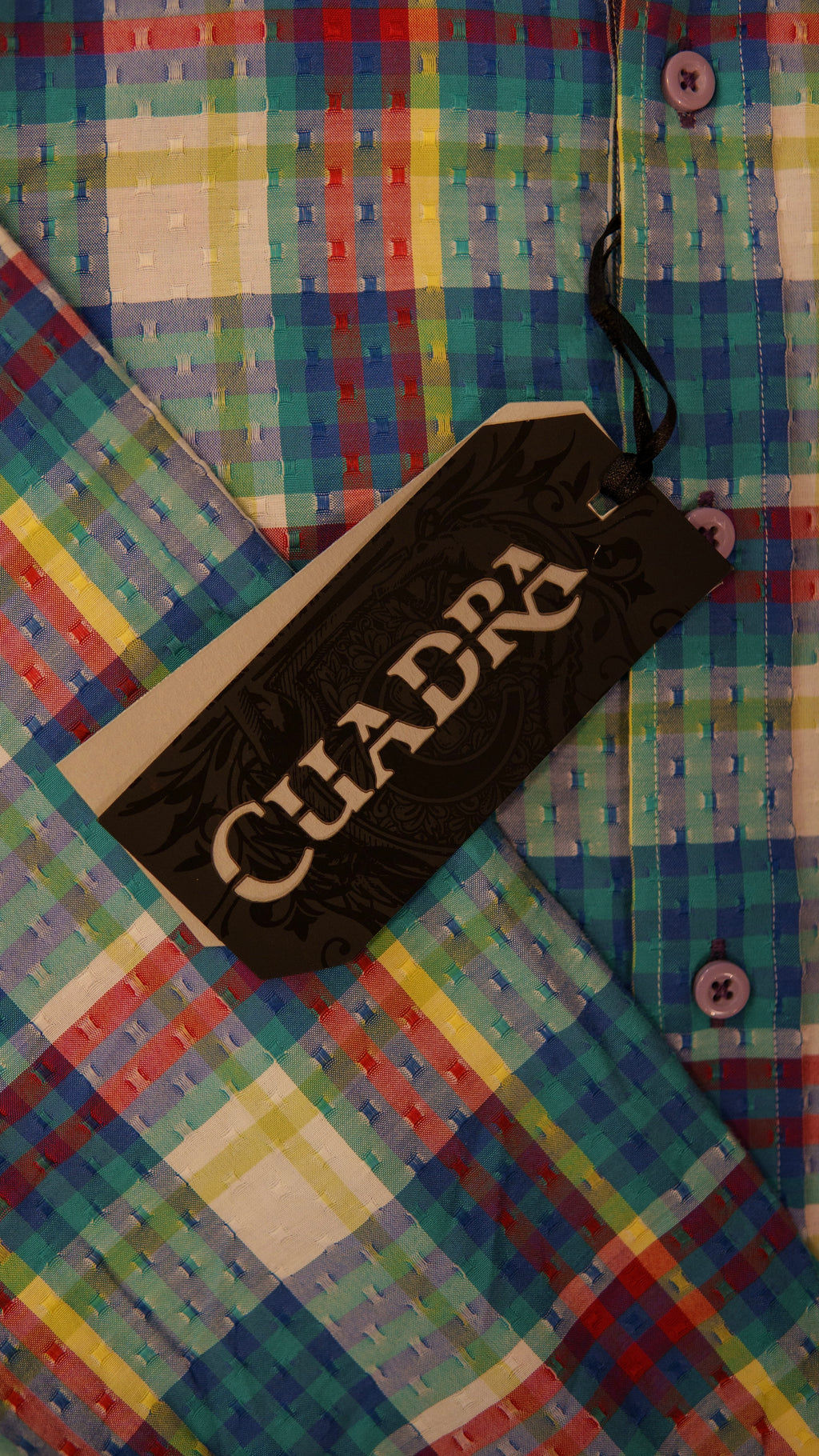 Men’s Printed Long Sleeve Button Up - Cuadra Plaid
