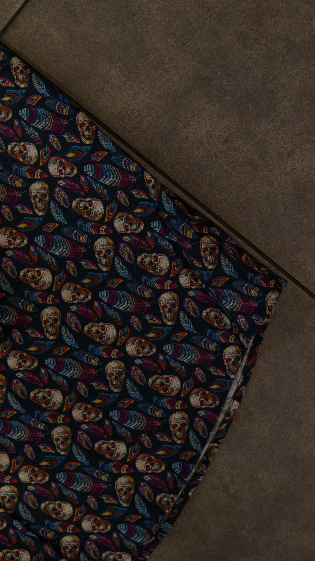 Men’s Printed Long Sleeve Button Up - Cotton Skull Candy