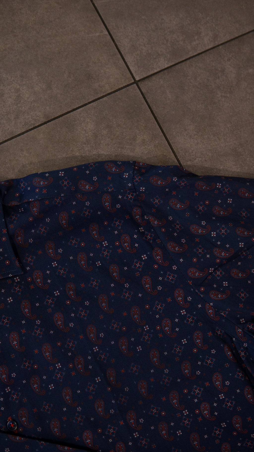 Men’s Printed Long Sleeve Button Up - Gravity Paisley