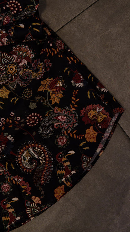 Men’s Printed Long Sleeve Button Up - Birds Maravilla