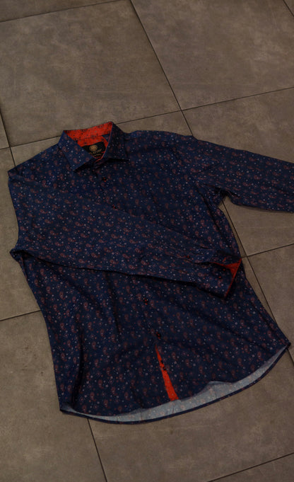 Men’s Printed Long Sleeve Button Up - Gravity Paisley