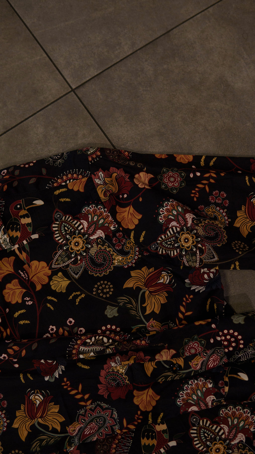 Men’s Printed Long Sleeve Button Up - Birds Maravilla