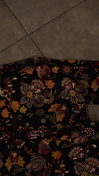 Men’s Printed Long Sleeve Button Up - Birds Maravilla
