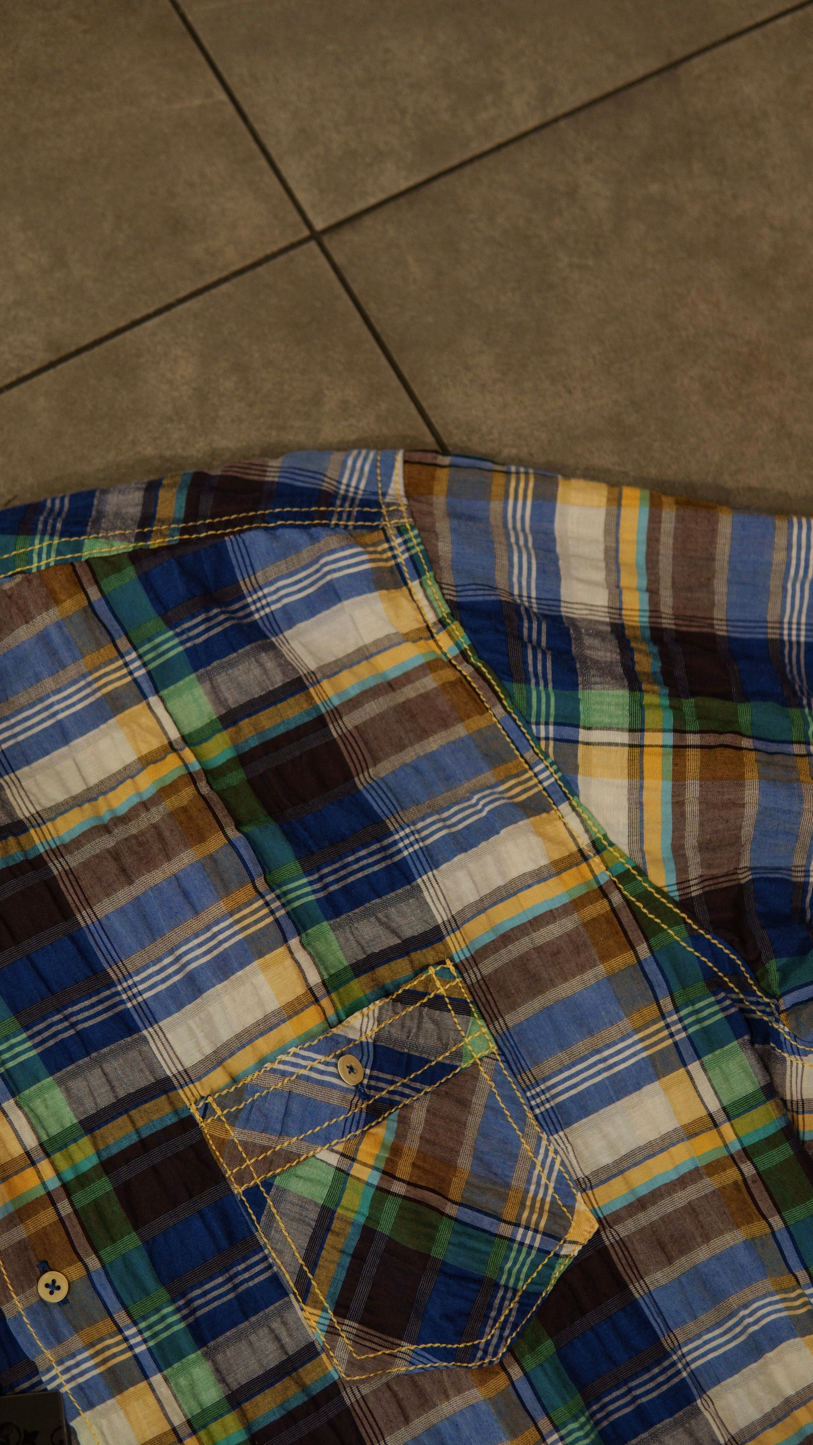 Men’s Printed Long Sleeve Button Up - Cuadra Plaid