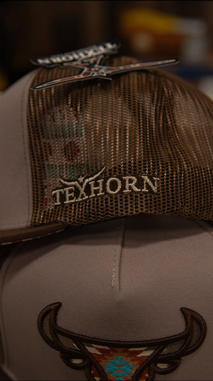 Tex Horn Snapback Cap Brown Brn Brim