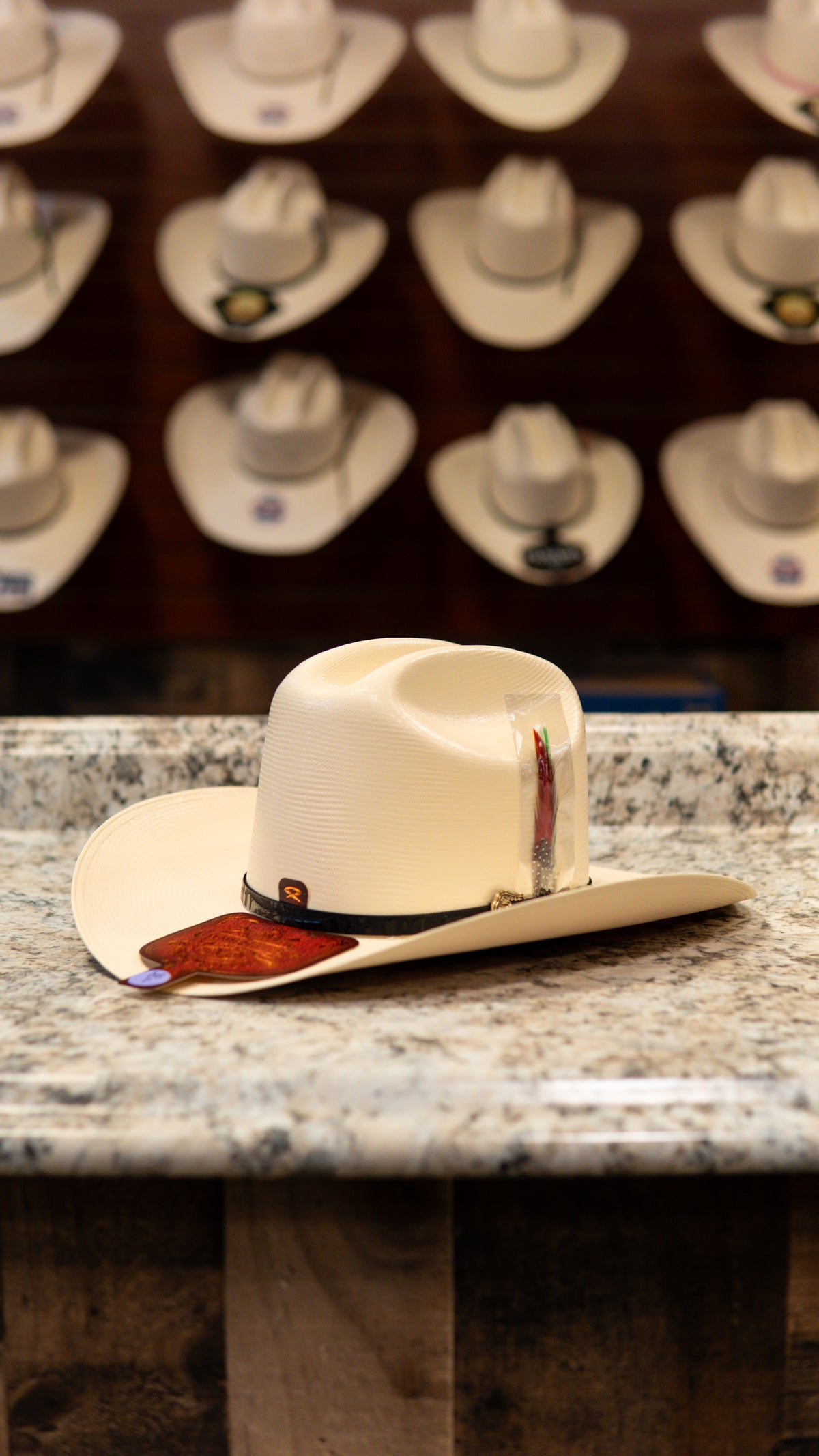 Sombrero Tombstone “Black Crocodile” Edition 1,000X Sombrero Straw Hat