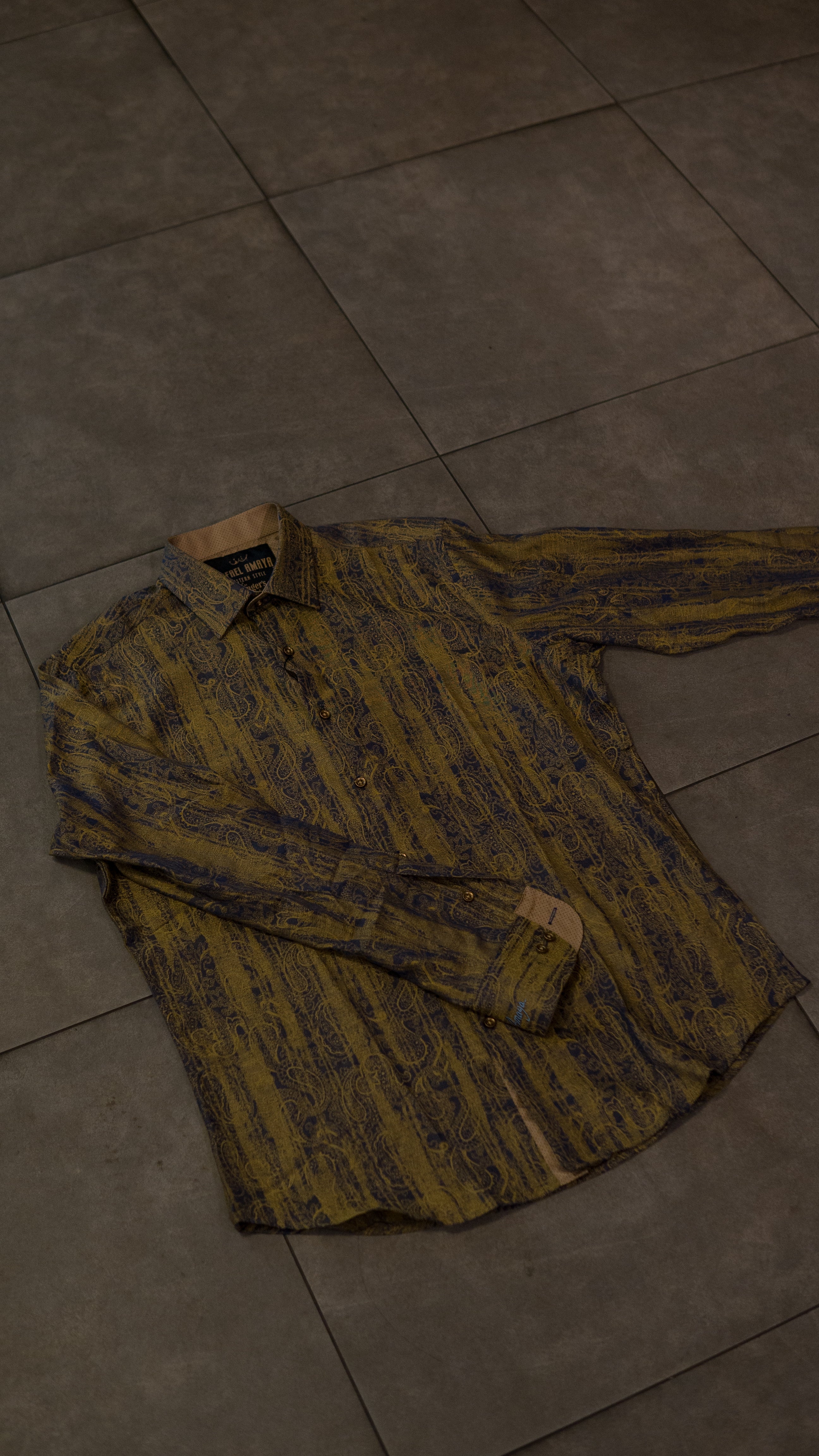 Men’s Printed Long Sleeve Button Up - Swamp