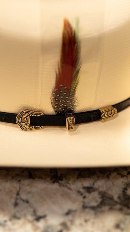 Sombrero Tombstone “Black Crocodile” Edition 1,000X Sombrero Straw Hat