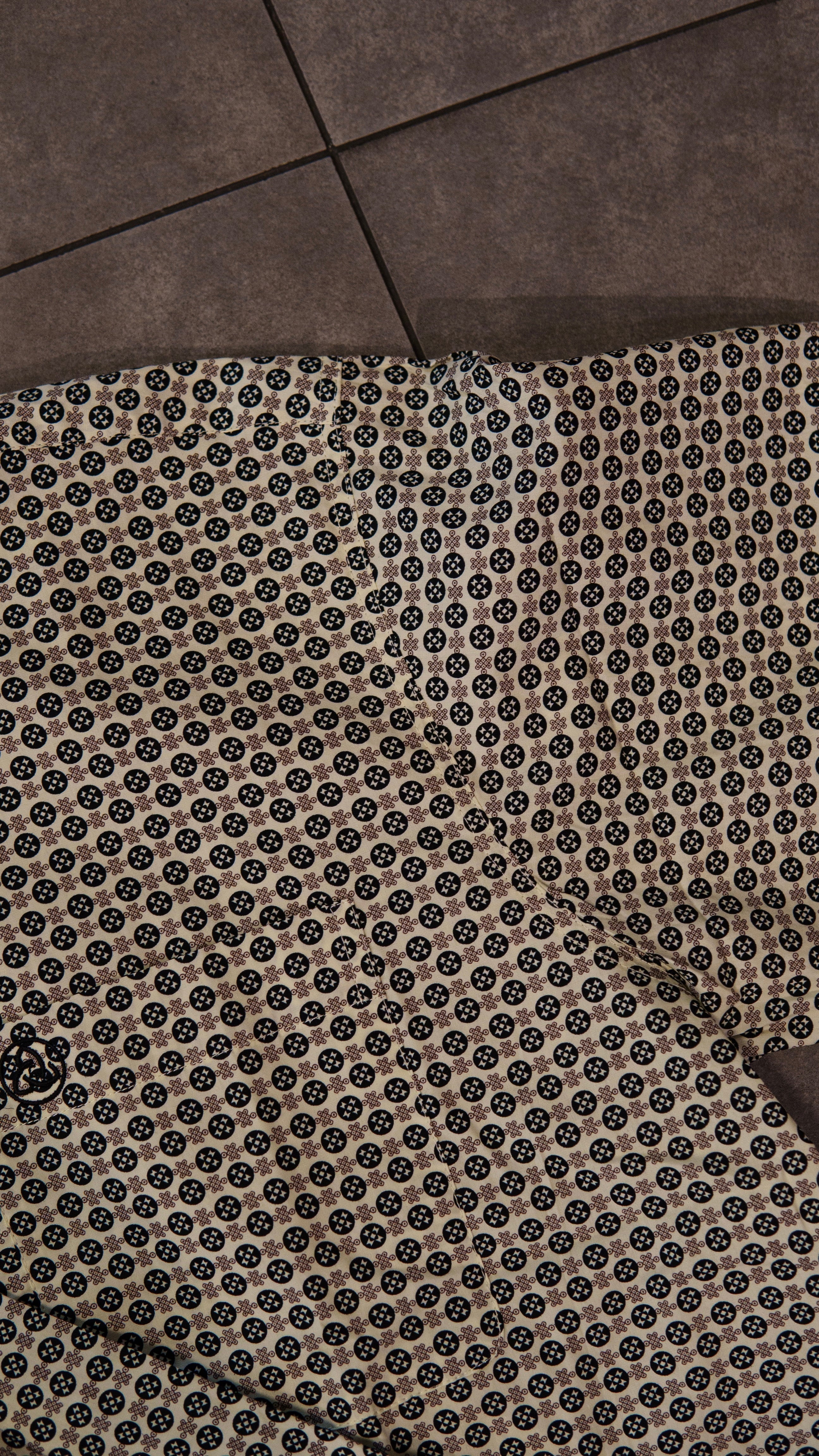 Men’s Printed Long Sleeve Button Up - Pistachio