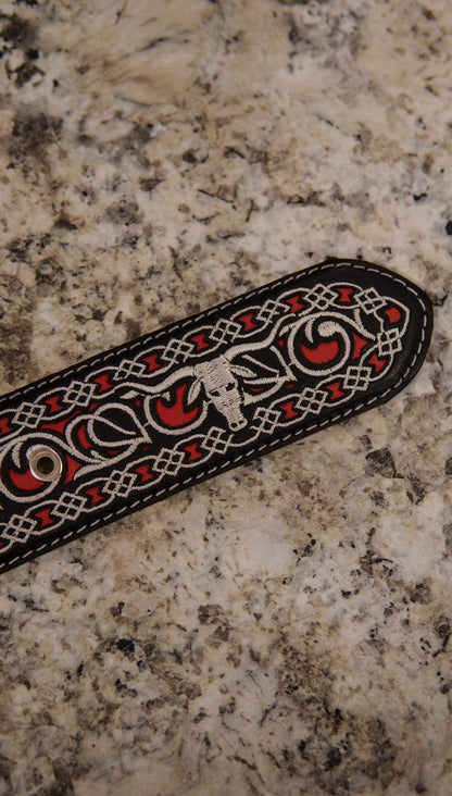 Men’s 2” Belt - Raging Red Stitched Toro