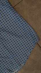 Men’s Printed Long Sleeve Button Up - Admiral Blue