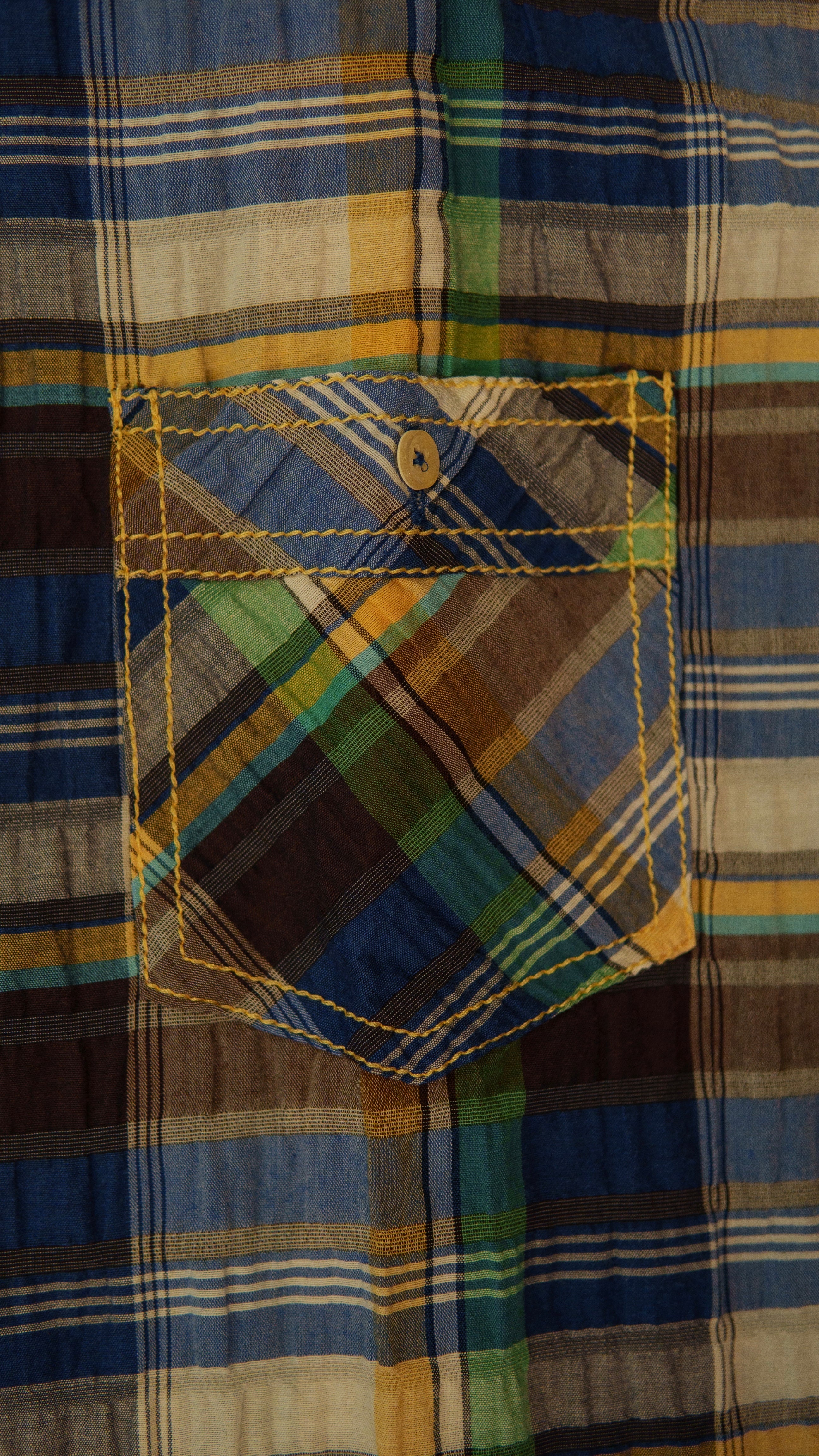 Men’s Printed Long Sleeve Button Up - Cuadra Plaid