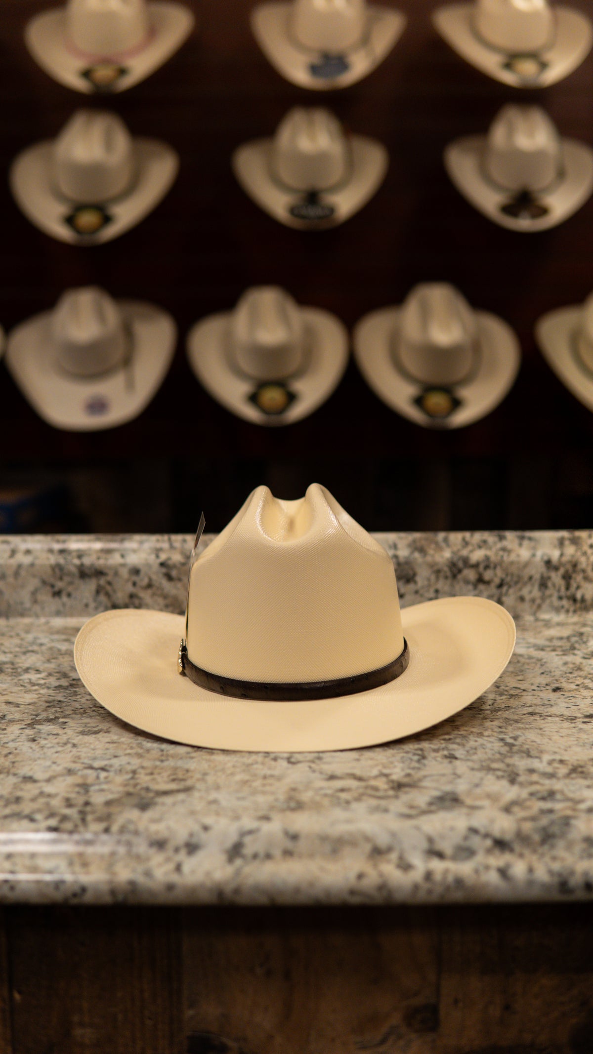 Sombrero Tombstone 10,000X “Choco Avestruz” Edition Sombrero Straw Hat